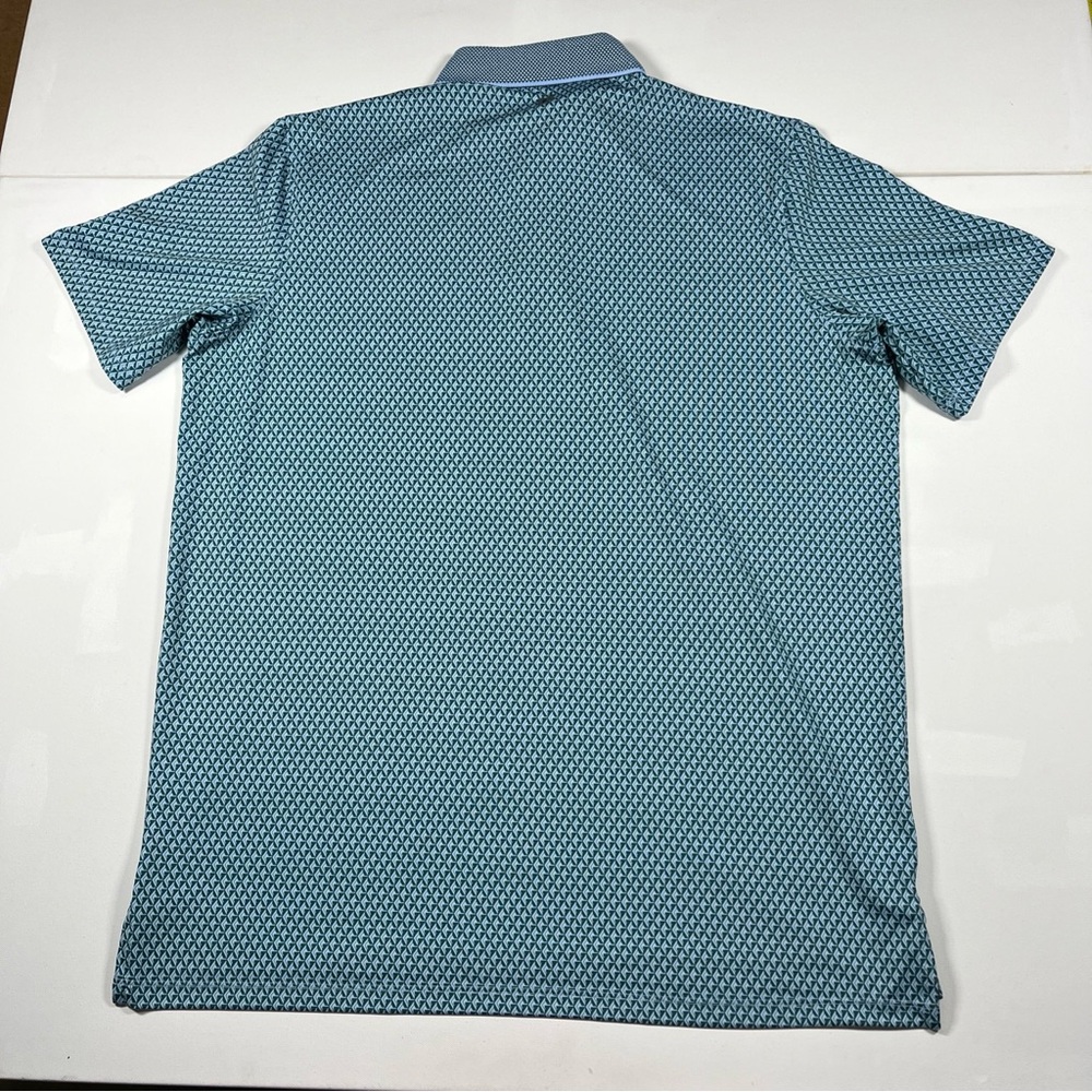 Greyson Polo Shirt Geometric Green Wolf Golf Performance Big Canyon CC Men’s L - Picture 9 of 15
